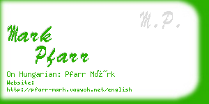 mark pfarr business card